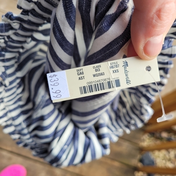 Madewell Shimmer Stripe Off-the-Shoulder Top - Picture 7 of 8